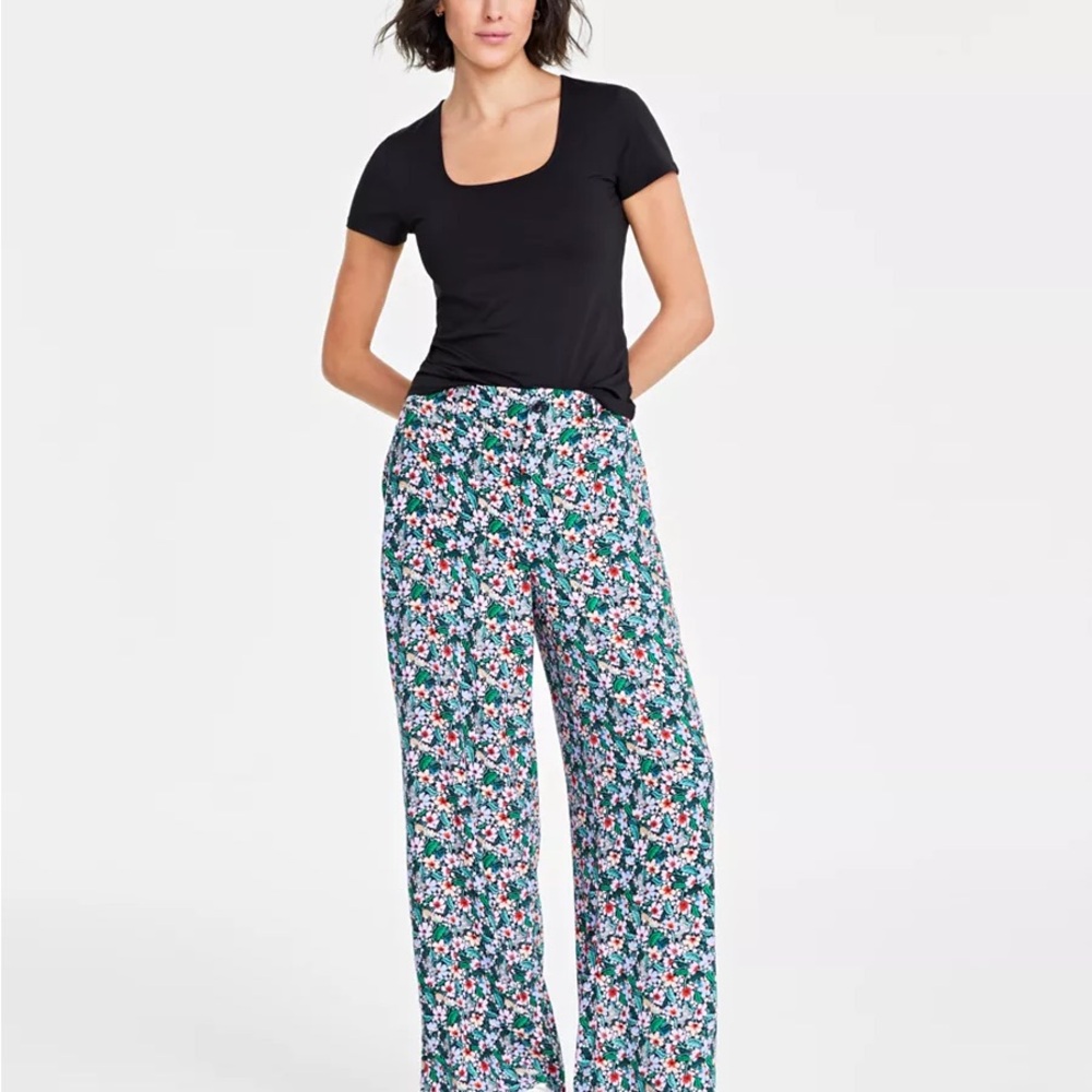 Floral Print Women's wide leg Pants.XL